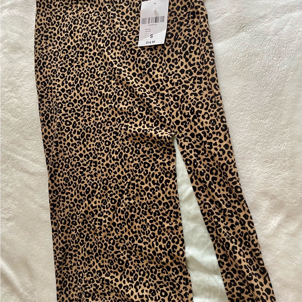 Forever 21 Leopard Print Midi Skirt